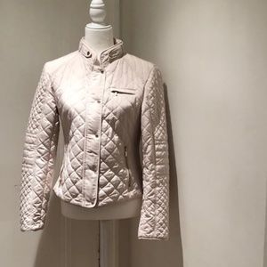 ZARA WOMAN Cream Quilted Jacket, Size L